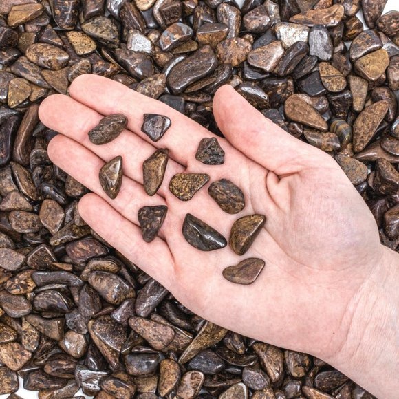 1/2 lb Small Tumbled Bronzite Gemstone Crystals Bulk Gems Wholesale Rocks Crafts - Picture 4 of 5